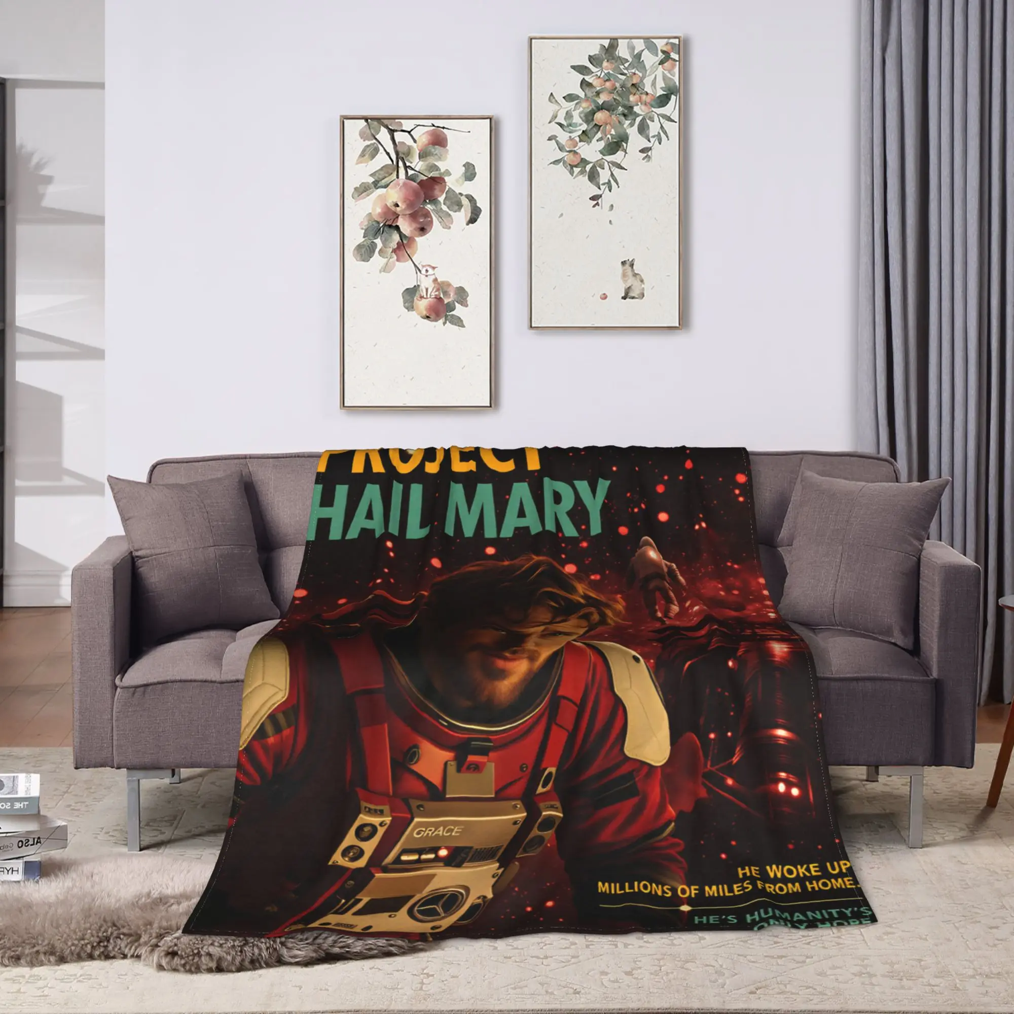 The Only Hope Film Poster Project Hail Mary Blanket Soft Cozy  Throw Blanket Winter Girls Living Room Camping Bedspread