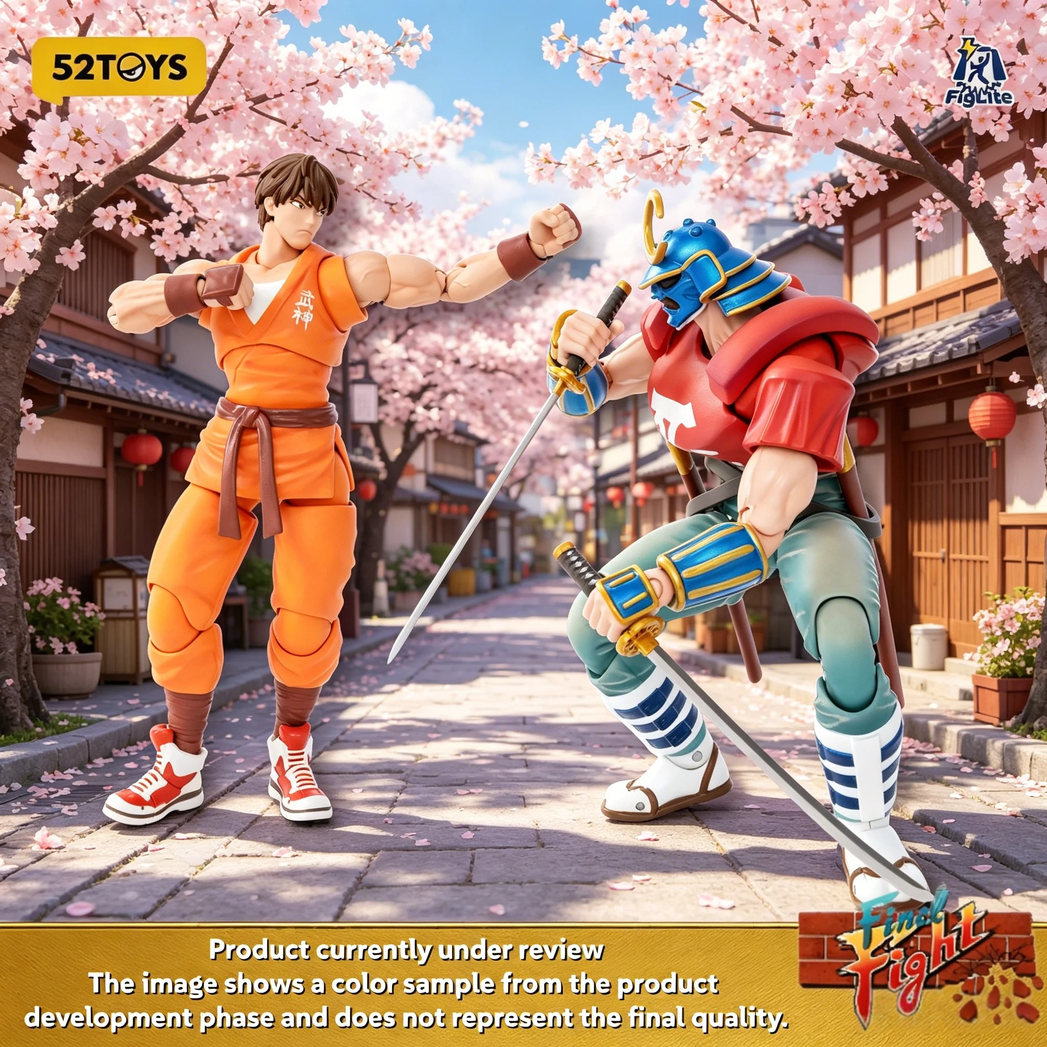 52Toys Capcom FigLite Figura de Acción en Preventa, Escala 1:12, Articulada y Móvil, Final Fight Sodom, Juguete Coleccionable, Regalo