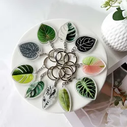 Mobile Phone Pendant Bracelet Ring Plant Leaf Key Chain Acrylic Simulated Plant Decoration