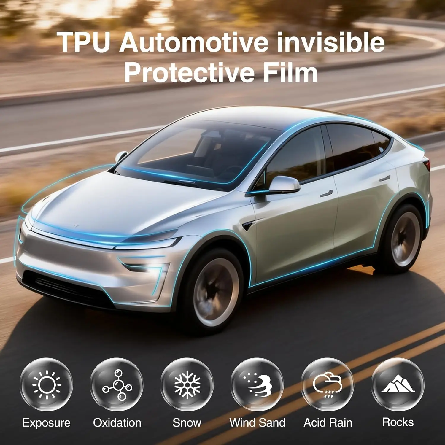 

For Tesla Model Y Juniper 2025 2026 8.5Mil Pre-cut PPF TPU Clear Paint Protection Film Scratch-Resistant Exterior Accessories