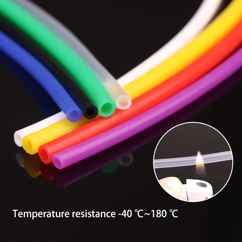 

1M Silicone Tube ID 1 2 3 4 5 6 7 8mm Flexible Rubber Hose Thickness 1mm Food Grade Soft Milk Beer Drink Pipe Water Connector