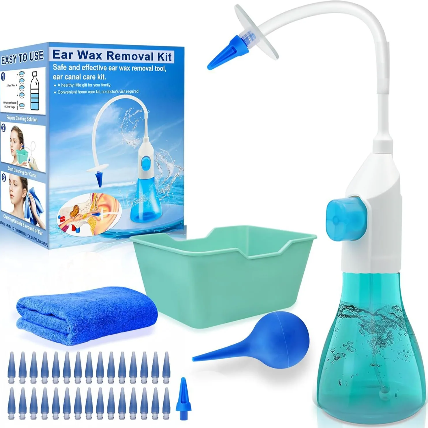 Ear Wax Removal Tool Irrigation Flushing System For Ear Cleaning_voghion.com