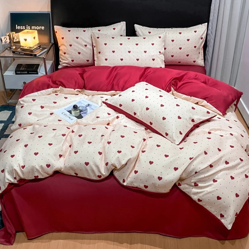 

2025 New Love Series Gork Reprinted Floral Single Quilt Cover Wash Small Fresh Duvet Cover 200x230 220x240 Bedding