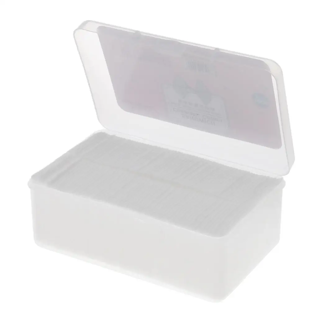 1000pcs/Set Makeup Cotton Pads Squares, Face Cleaning Wipe Tissue Nail Art Remover Cleanser Pads Organic