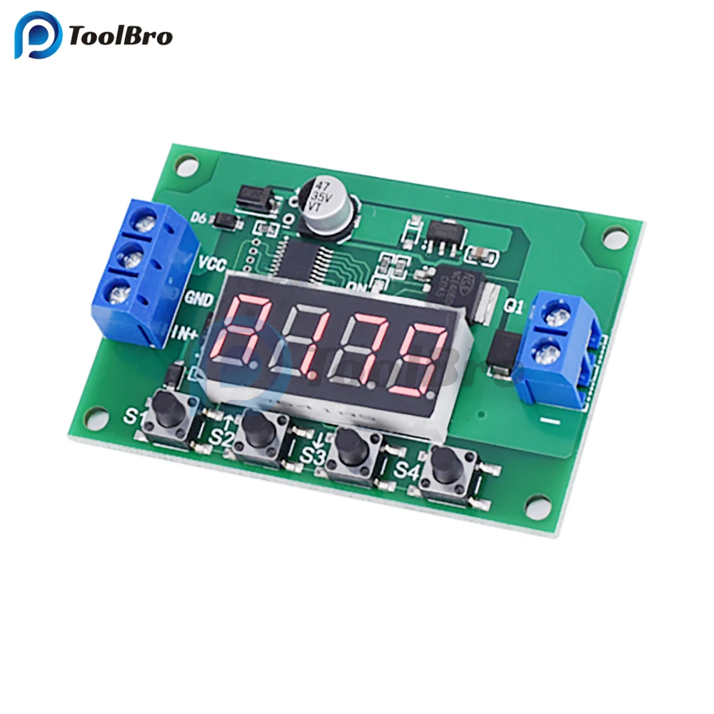 DC 12V LED Digital Cycle Time Delay Relay Module Trigger Delay Switch Countdown Timer Timming Relay Board DC 5-30V