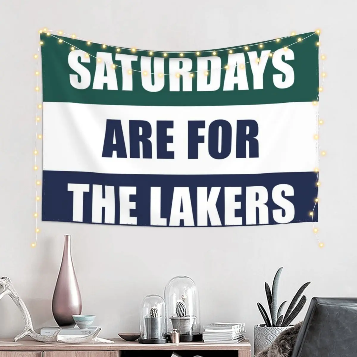 Saturdays are for the lakers- Mercyhurst University Tapestry Korean Room Decor Decorative Wall Tapestry