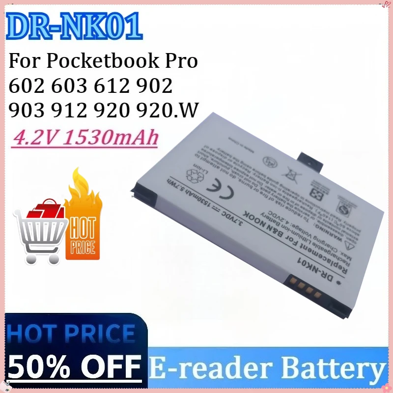 

New DR-NK01 4.2V 1530mAh E-reader High Quality Battery For Pocketbook Pro 602 603 902 903 612 912 920 920.W Rechargeable Battery