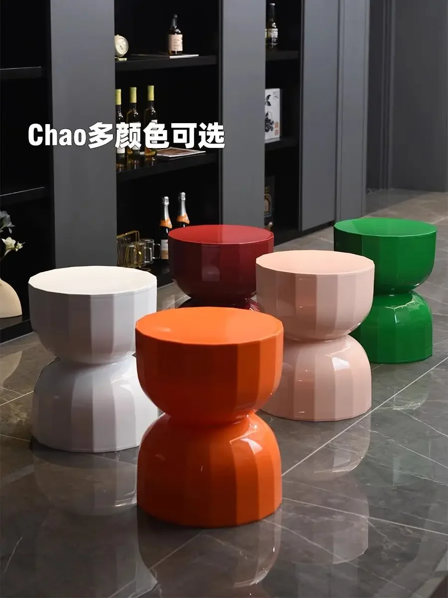 Nordic Timing Hourglass Coffee Table Creative Bedside Table Living Room Side Table Coffee Tables Multi-Functional Stool