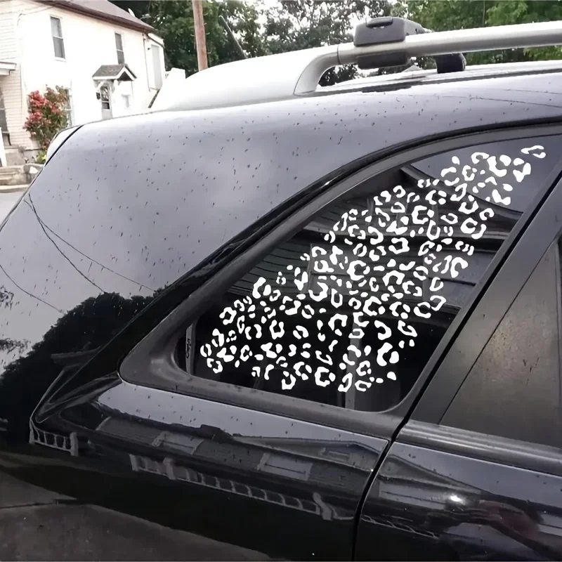 Leopard Print Sticker Pack Waterproof Vinyl Decals for Car Mirror Window Phone Bike Cup Easy Self-Adhesive Auto Decor