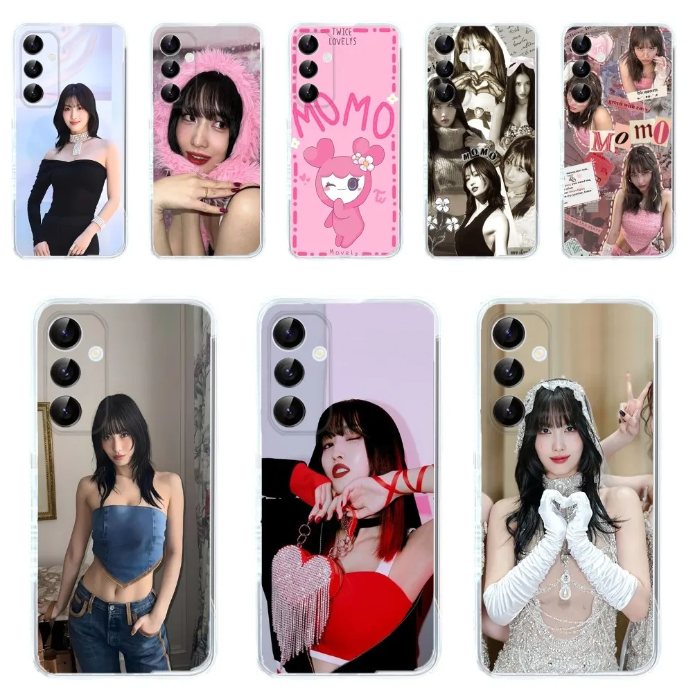 T-Twice Momo Phone Case For Samsung Galaxy A71,70,52,51,40,31,A50,30S,21S,Note20ultra Transparent Cover