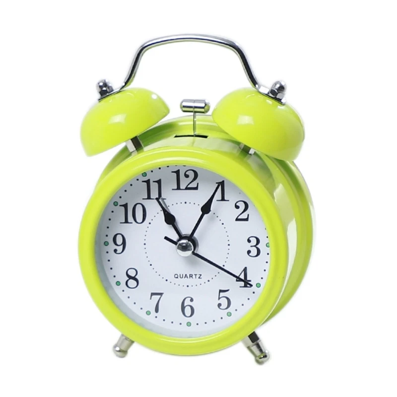 Retro Loud Alarm Clock Double Battery Powred Bedside Desk Ornament for Home Classroom Decoration Present