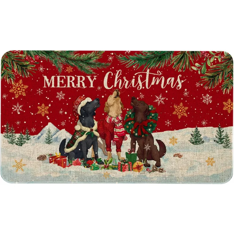 Christmas door mat 61X90cm indoor and outdoor entrance decorative floor mat