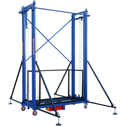 Plataforma elétrica do elevador do andaime da carga de 660 libras, andaime da construção da altura de elevação de 9,8 pés com controle remoto