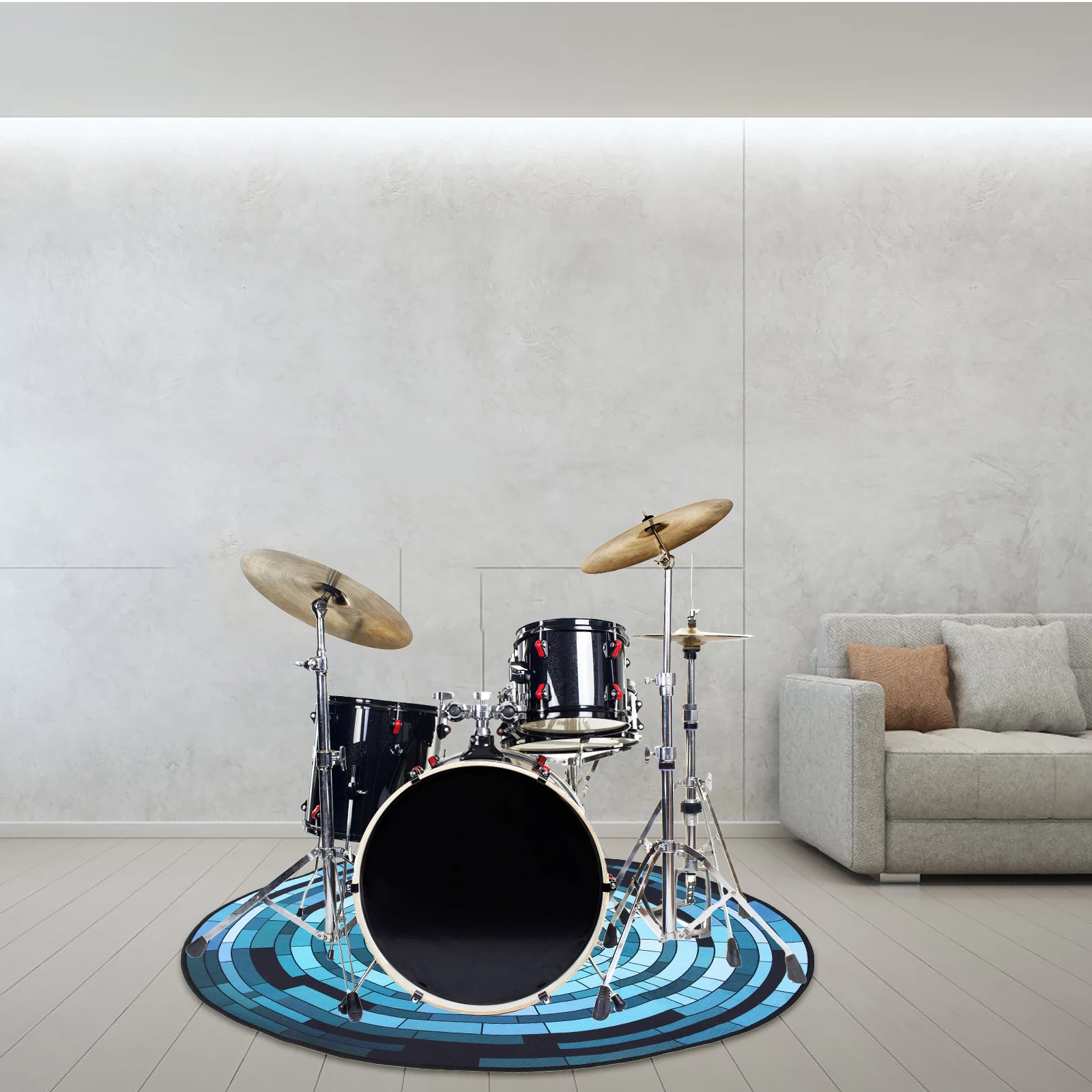 

Thicken Drum Carpet Nonslip Soundproof Mat Supple Drum Carpet No Toxic Substances Vacuum Cleaner Washable