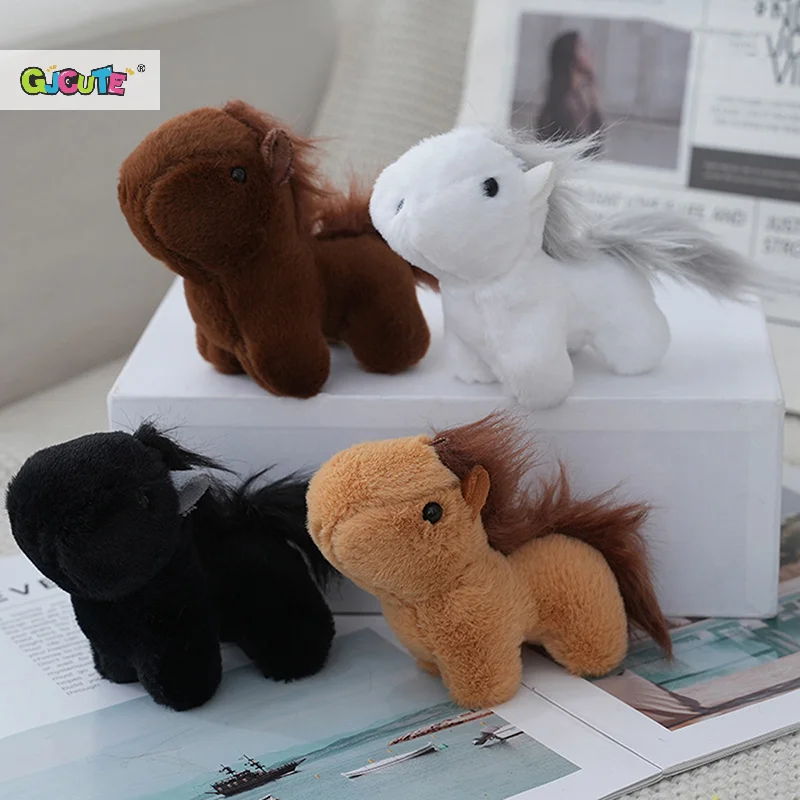 Cartoon Cute Horse Doll Toy Fashion Plush Horse Keychain Creative Soft Animal Doll Pendant Backpack Decoration Accessories