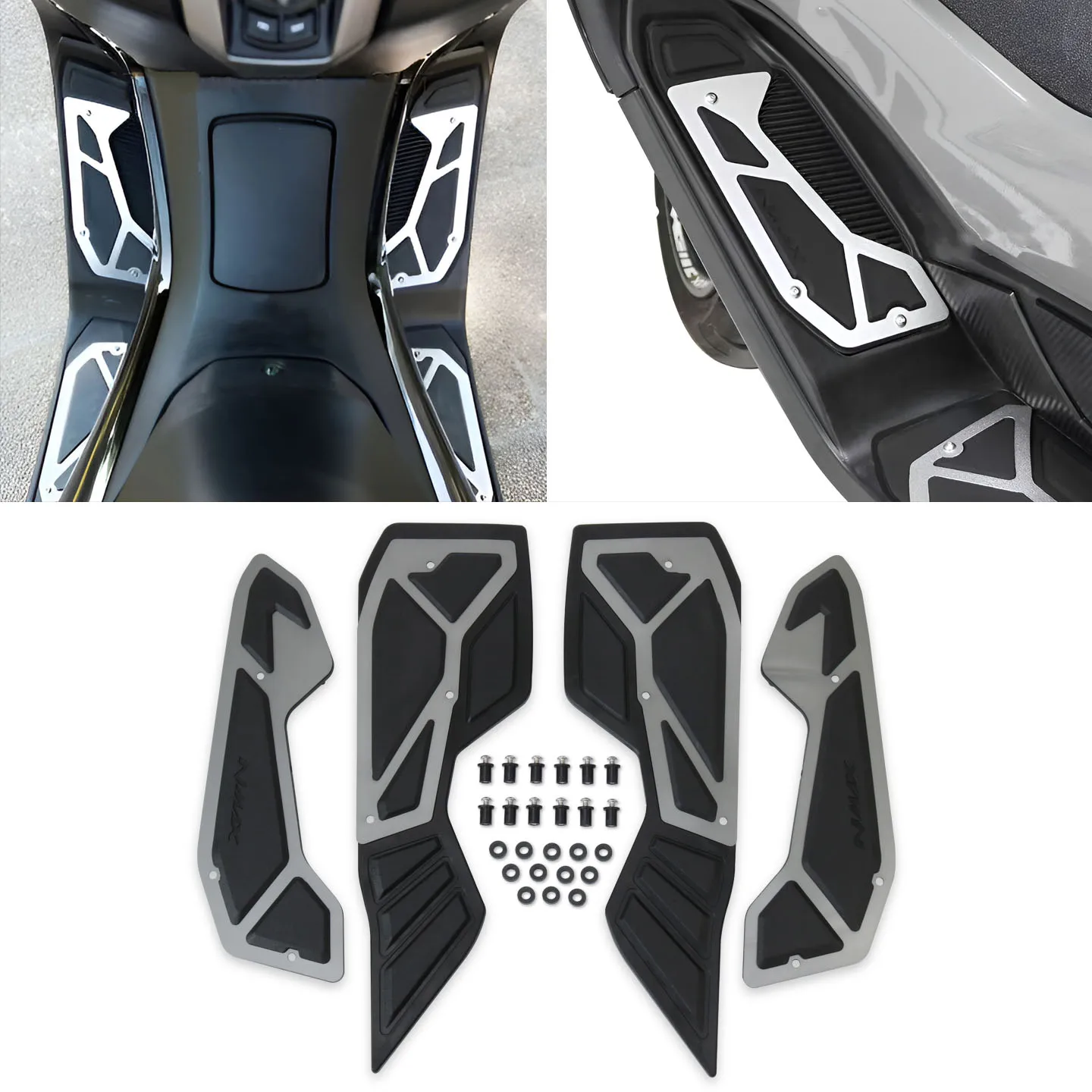 

Motorcycle Accessories Footrest Footpads Foot Pegs Pedals Plate Pads For NMAX 155 NMAX155 TURBO 2025