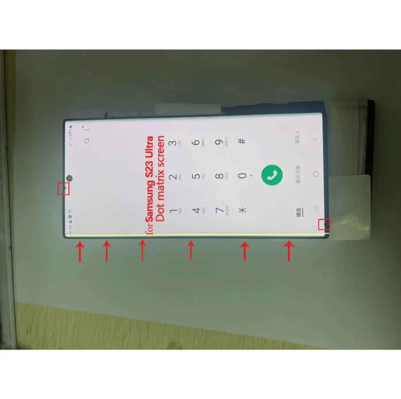 With Dot Suitable For Samsung Galaxy S23 Ultra LCD S918 S918F S918U AMOLED screen replacement LCD display Component Defective