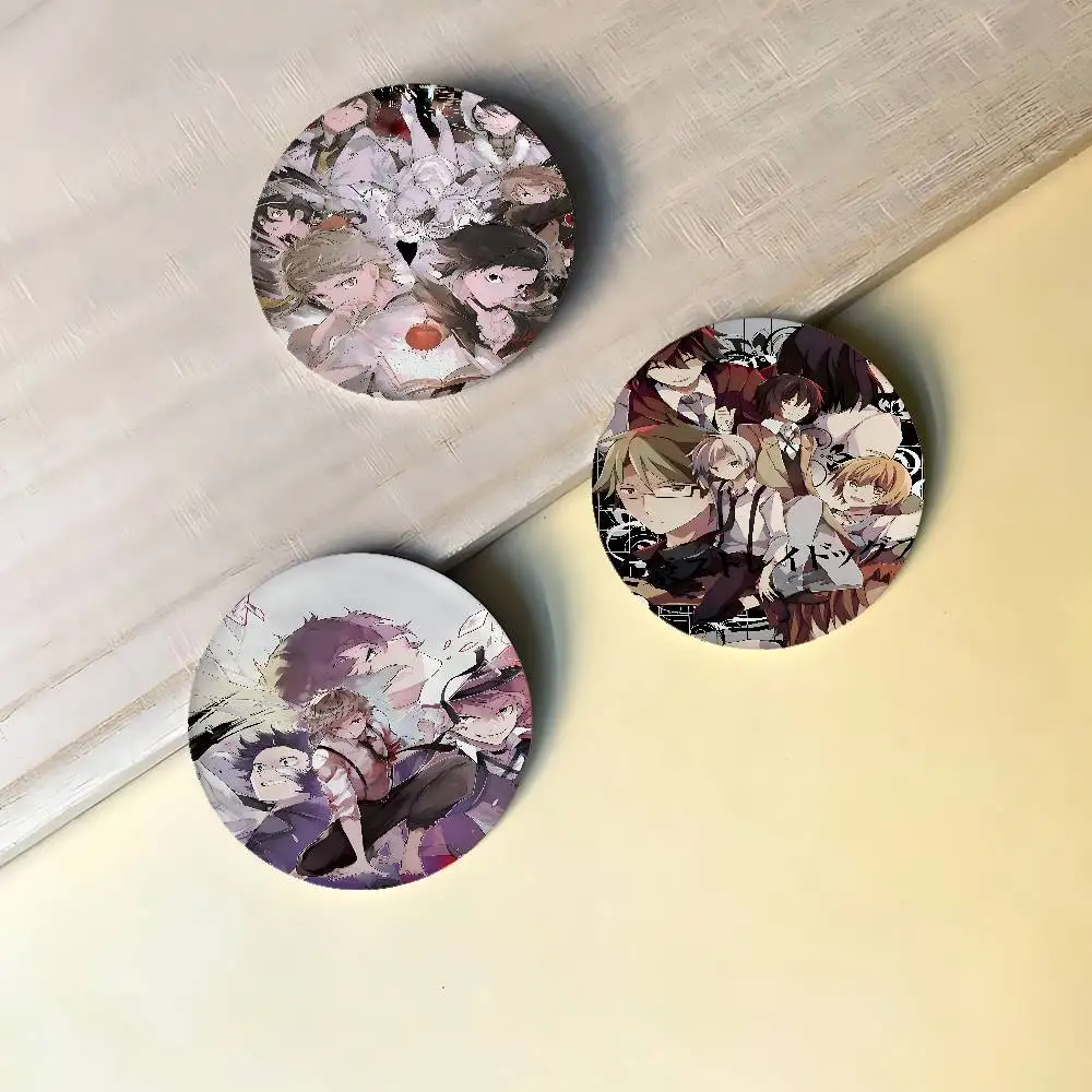 B-Bungou Stray Dogs Badges Peripheral Lapel Pins Tinplate Round Brooch For Shoulder Bag Accessories Souvenir Gifts