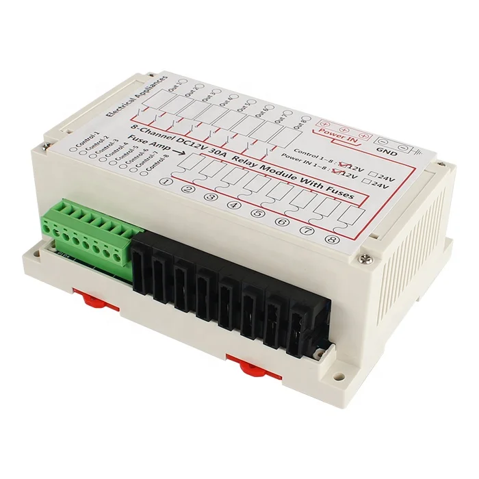 

TYTXRV 8 Way DC12V 30A Fuse and Relay Box for Car Marine RV Parts & Accessories