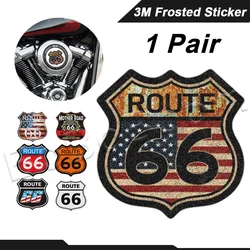 3M Frosted Motorcycle America US the ROUTE 66 Logo Bike Car Retro Sticker Decal Accessori For Road King Triumph