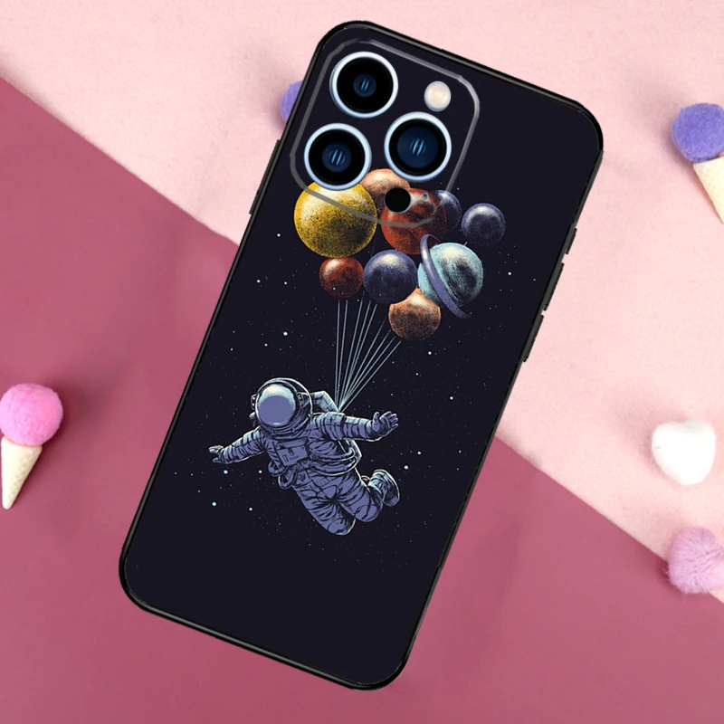 Space Planets Solar System Phone Case For iPhone 16 15 11 12 13 14 Pro Max Mini X XS Max XR Plus Full Cover