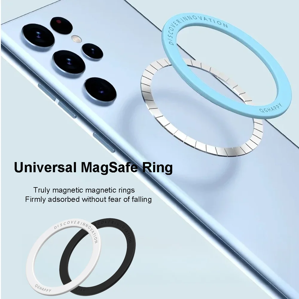 

Universal Magnetic Ring for Magsafe Wireless Charger Iron Sheet Sticker Magnet Phone Holder for IPhone 14 15 Xiaomi