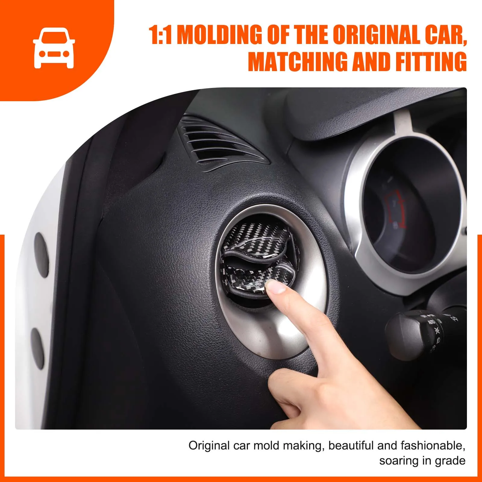 

For Nissan Juke Infiniti ESQ 2011-2019 Instrument Side Air Outlet Panel Stickers Car Center Control AC Vent Frame Trim Cover