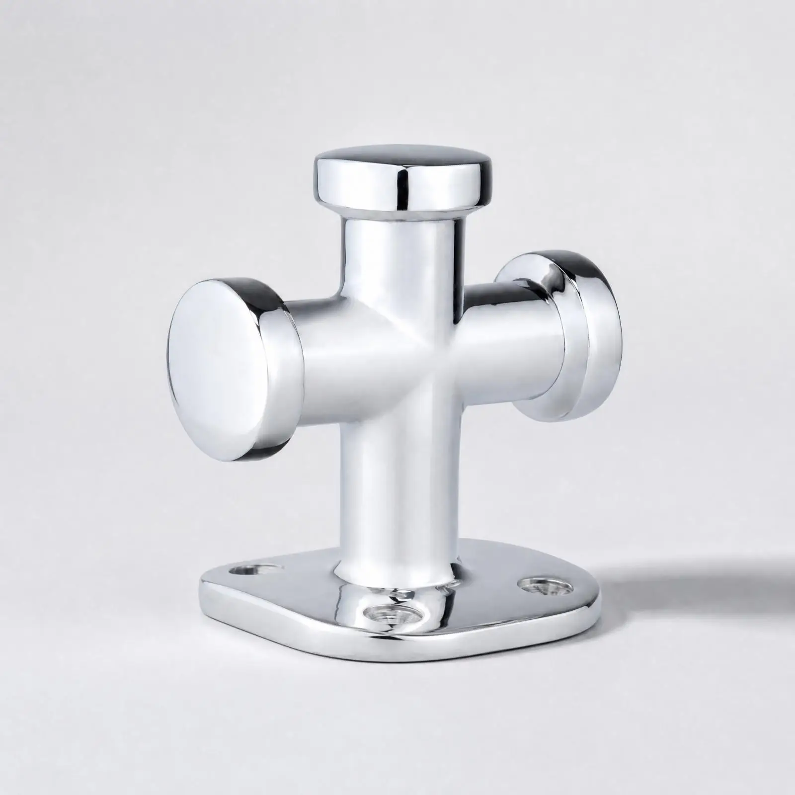316 Stainless Steel Boat Cleat Corrosion-Resistant Cross-Shaped Mooring Cleat Hardware Compact Pre-Drilled