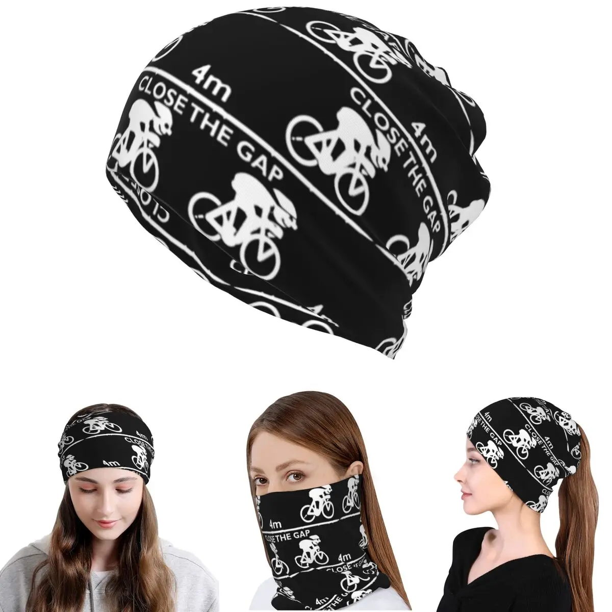 Zwift Close The Gap Bandana Neck Cover Mask Scarf Warm Balaclava Beanies Hat Unisex Adult Windproof