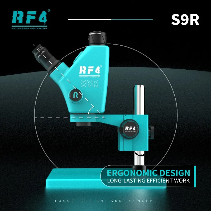 RF4 S9R Trinocular Optical Microscope 7-74X 3