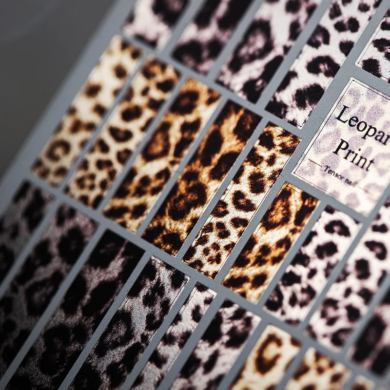 1 sztuka 5D eleganckich naklejek na paznokcie w panterkę metaliczny połysk wytłoczony elektryczny złoty rzemiosło samoprzylepne naklejki do paznokci