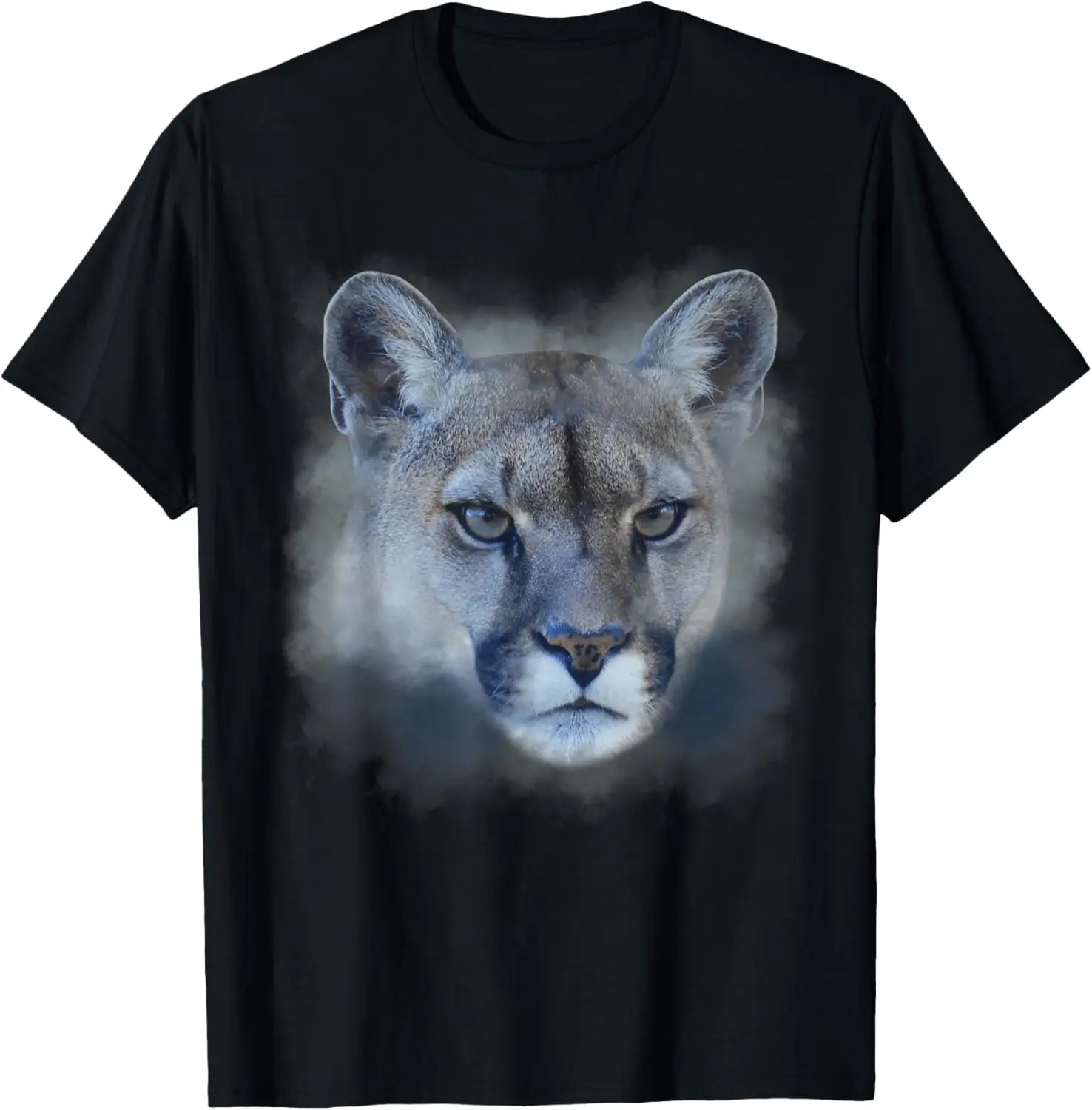 Camiseta gráfica Mountain Lion Puma Cougar Head, camiseta transpirable de manga corta para hombre, viaje