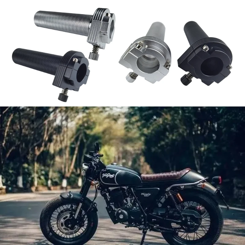 A70F Motorcycle 1 inch Handlebar Grips Black CNC Throttle Grip 26mm Hand Grip Accelerator for 883 1200