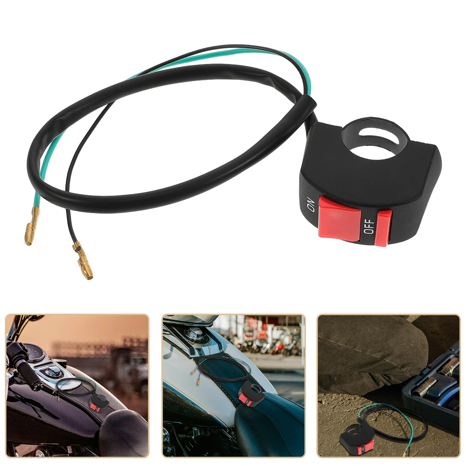 

Motorcycle Handlebar Switch Button Connector Durable Plastic Metal Universal Replacement Toggle Switch Motorcycle Headlight