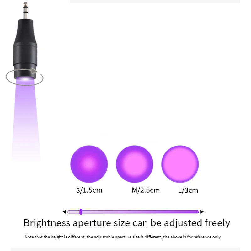 หลอดไฟยูวีใหม่สำหรับที่ต่อขนตา1.6cm Small Spot 0.5S UV LED กาวติดขนตาแห้งเร็วรอกแสงยูวีเคลื่อนย้ายได้ eyelash10w แสงยูวี