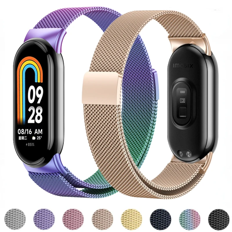 

Milanese Strap for Xiaomi Mi Band 8 Wristband Miband 8 NFC Comfortable Bracelet Metal Magnetic Correa Miband 9 Accessories Belt