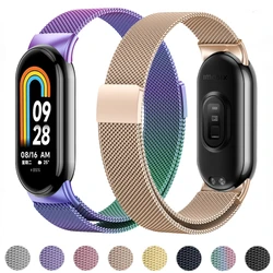 Correa Milanesa para Xiaomi Mi Band 8, pulsera magnética de Metal, accesorios para Mi Band 8, NFC