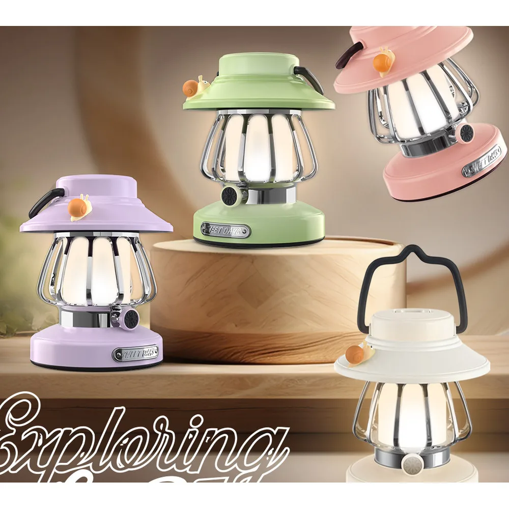 Snail Camping Charging Small Night Creative Portable Tent Atmosphere Decoration Light_voghion.com