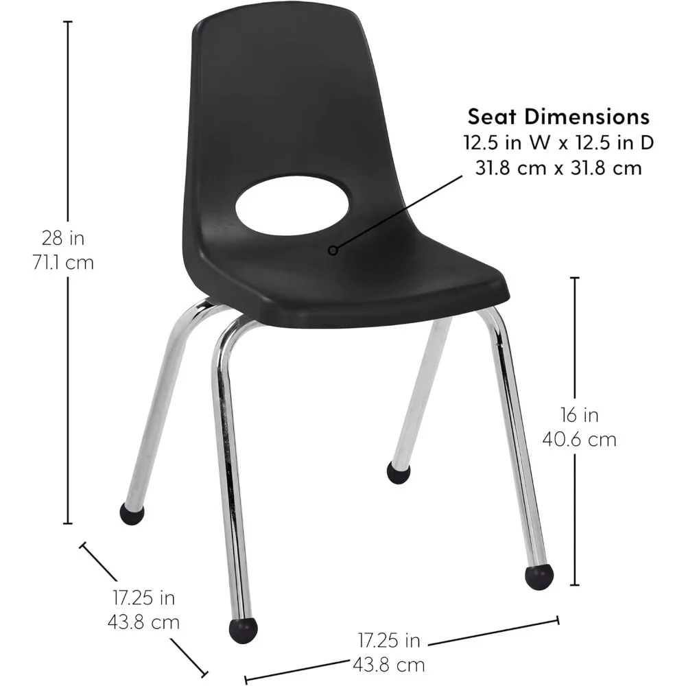 tack Chair 16 inch Black,17.25