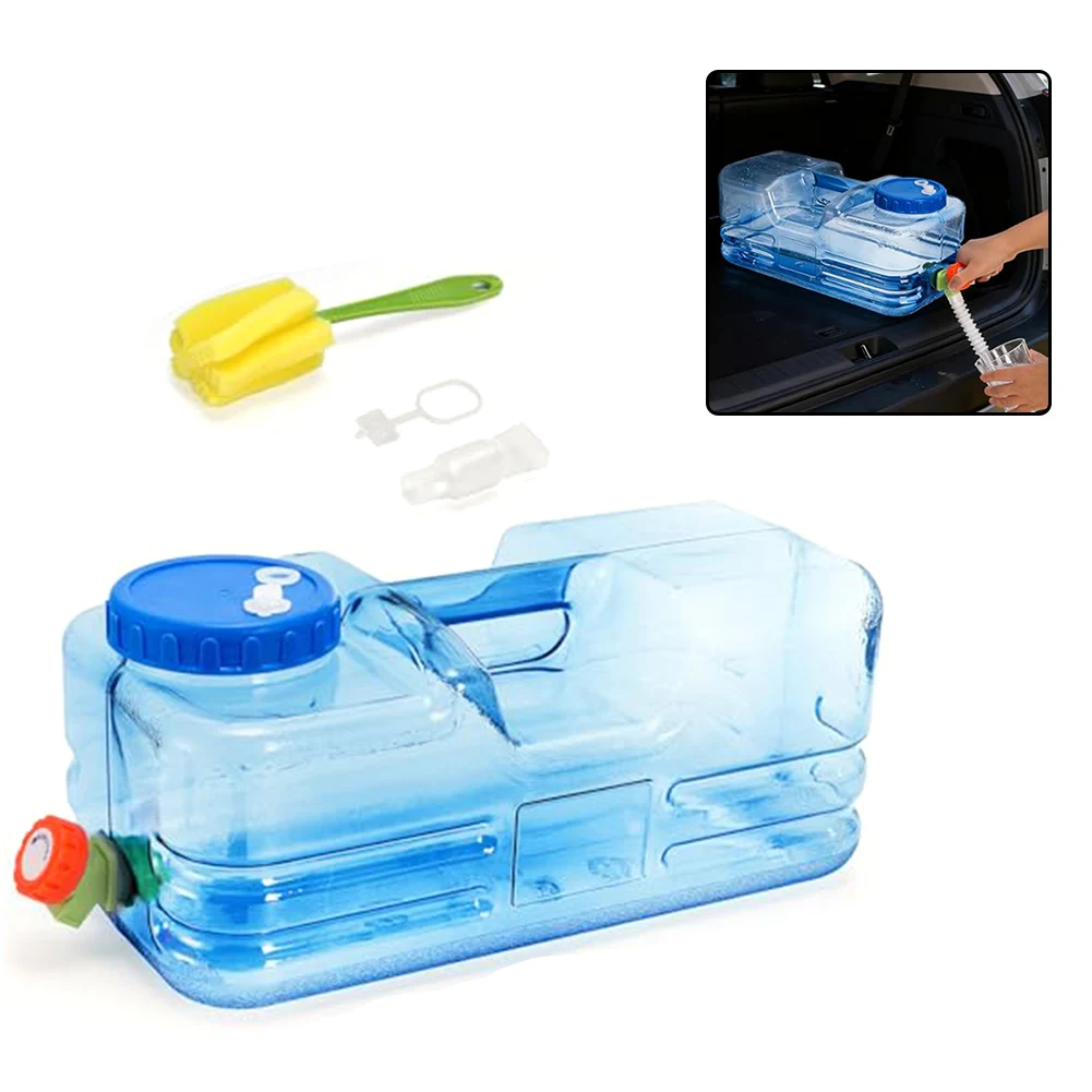 Spacious 2.6 Gallon Water Bottle for Outdoor Excursions with Tap Dispenser and Wide Mouth for Fast Replenishment