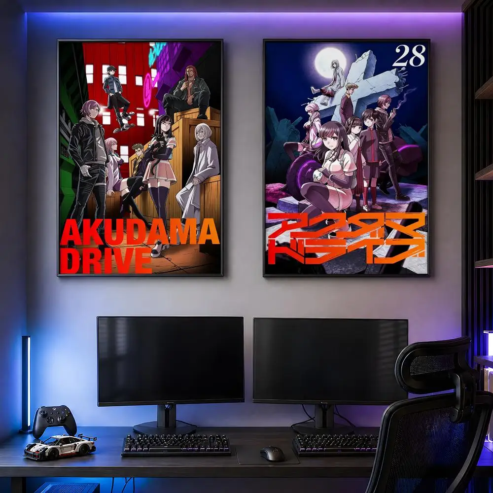 Anime Akudama Drive Swindler Cutthroat Poster PP Self Adhesive Decorative HD For Garage Gaming Room Living Room Gift