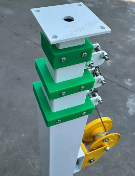 3-6 Section Retractable Galvanized Electric Winch Hydraulic Light Tower Telescopic Mast Machine