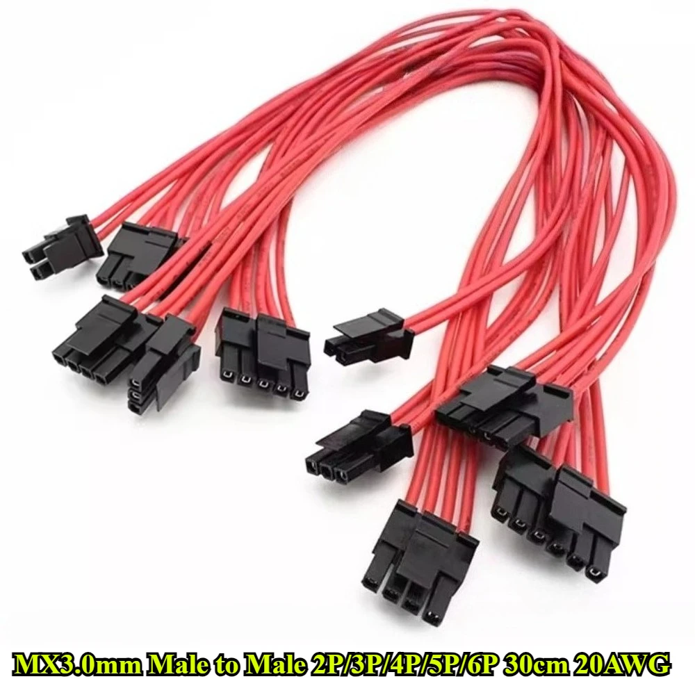 

MX3.0mm Double head Male to Male Pitch 3.0mm MX3.0 43025 Single Row Small 5557 2P/3P/4P/5P/6P Length 30cm 20AWG Electronic Wire