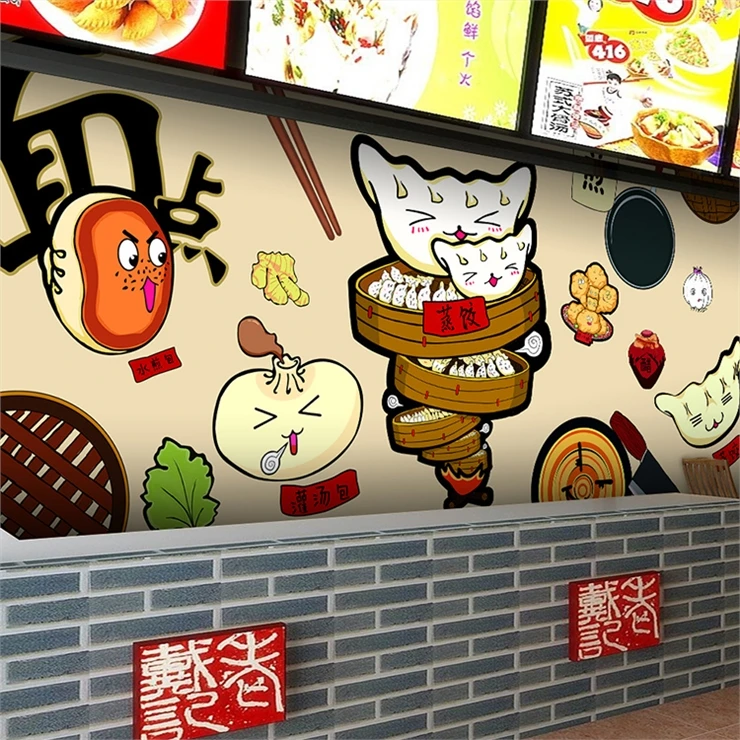 custom 3D Hand painted cartoon - Food Snacks Background review and price