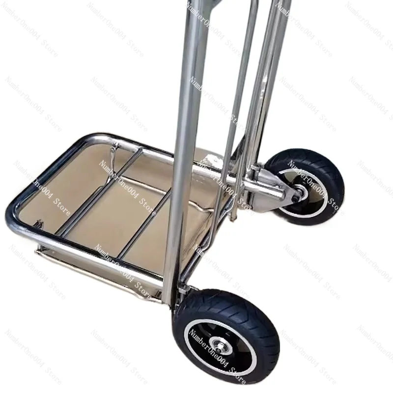 

Foldable Stainless Steel Hand Pulled Cart for Shopping Home Use Grocery Shopping Portable