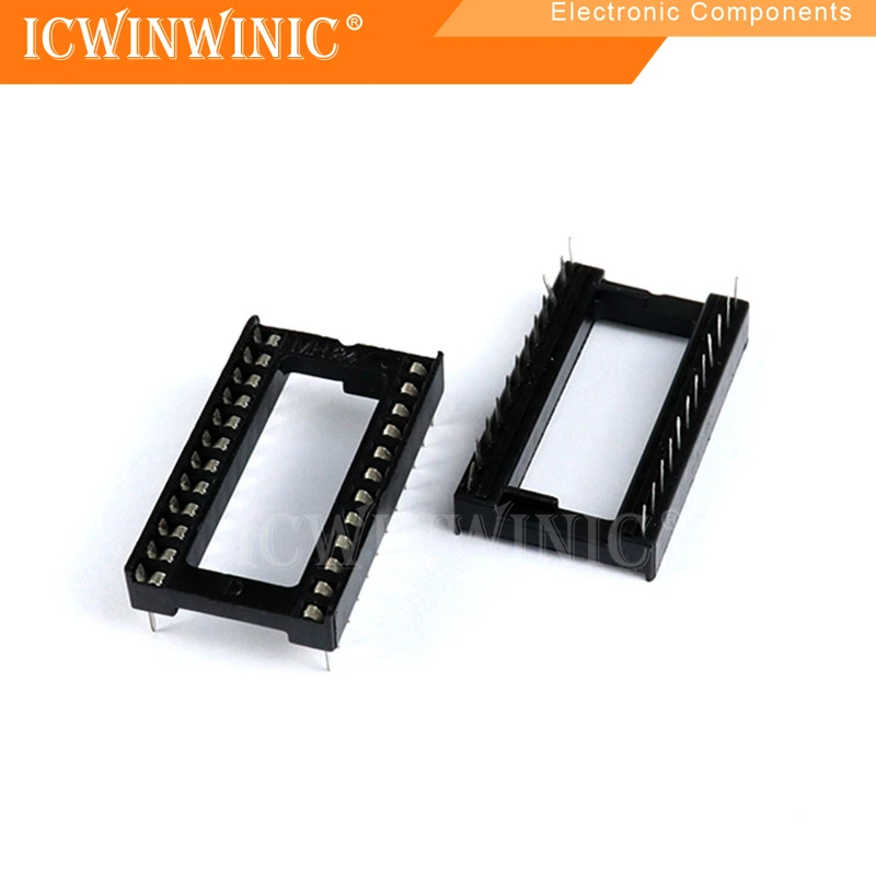 10piece IC socket integrated block in-line DIP single-chip microcomputer chip flat foot base sub 24P wide