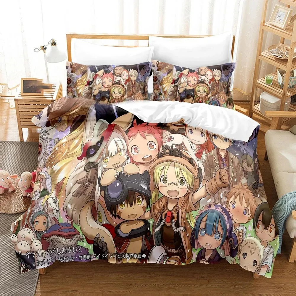

Anime Made in Abyss Bedding Set Boys Girls Twin Queen Size Duvet Cover Pillowcase Bed Kids Adult Fashion Home Textileextile top