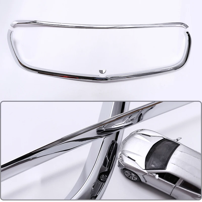 For Mercedes Benz GLC X253 2016-2019 ABS Silver Car Front Center Grille Surround Grill Frame Cover Trim Exterior Car Accessories