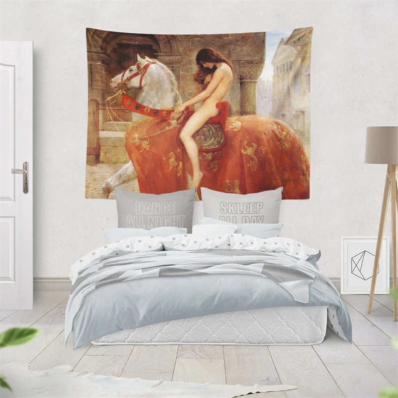 Aertemisi Lady Godiva نسيج الجدار الشنق الفن لغرفة النوم غرفة المعيشة ديكور كلية النوم حفلة خلفية المنزل