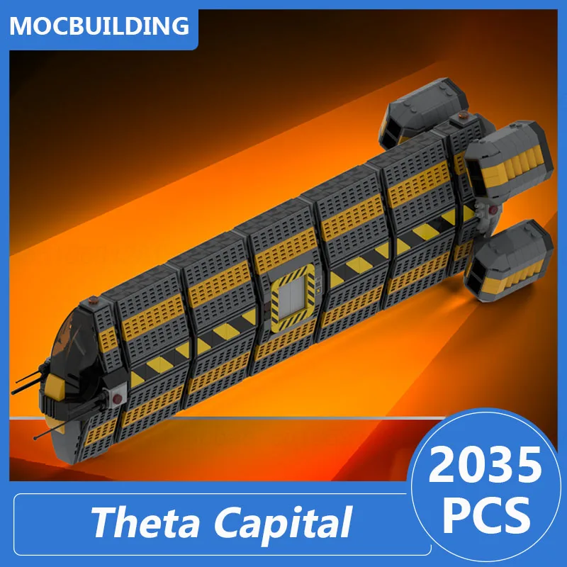 Space Freighter Theta Capital & Theta Major & Theta Minor Model Moc Building Blocks Assemble Bricks Educational Xmas Toys Gifts